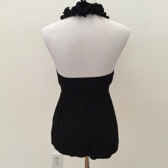 FOREVER 21 BLACK HALTER-STYLE TOP,  SIZE: S/P - Picture 3 of 5